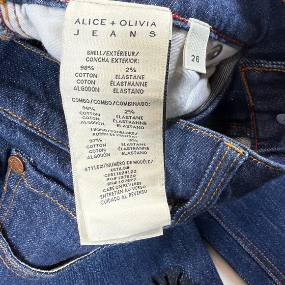 NWOT Alice + Olivia ROXIE EMBELLISHED JEAN - Picture 8 of 12